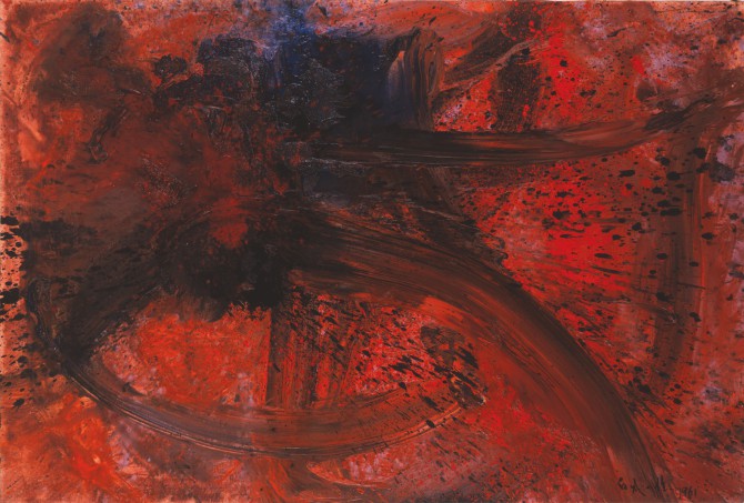 Kazuo Shiraga,Chijusei Shizenhaku,1961,oilcanvas,130 x 193 cm