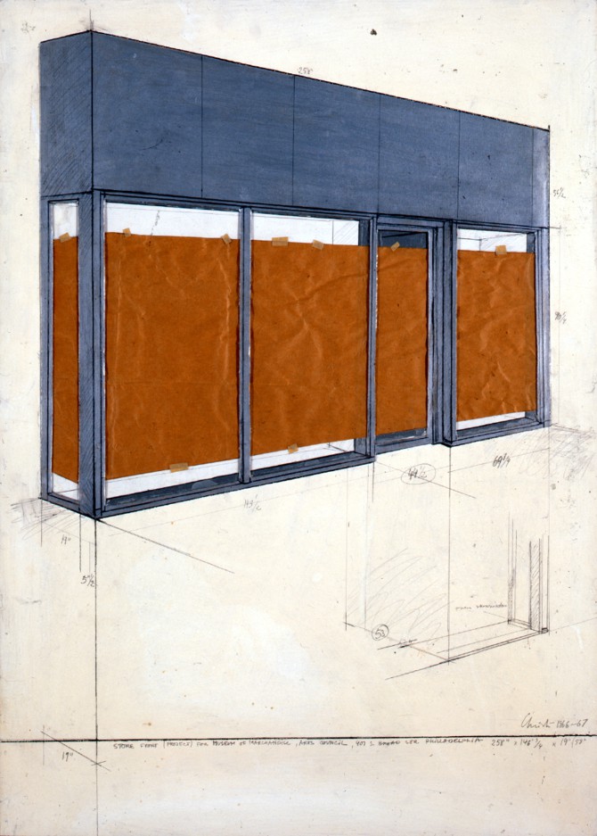 Christo Store Front 1967 Collage 71 x 56 x 5 cm onlinekatalog