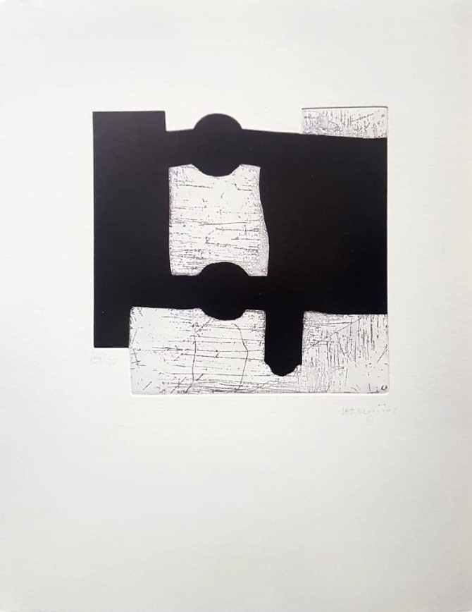 Britta Lumer & Eduardo Chillida. The evening moves on slowly, and I, gazing, want to see.