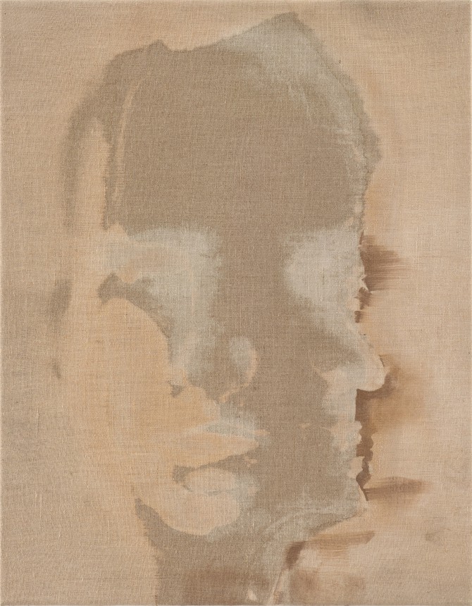 Lumer, o.T., 2015, bleach and acrylic on canvas 70 x 55 cm_cut