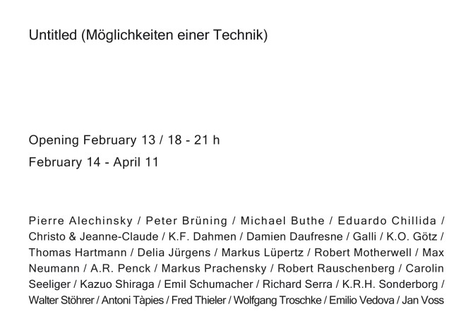 Untitled (Möglichkeiten einer Technik)
