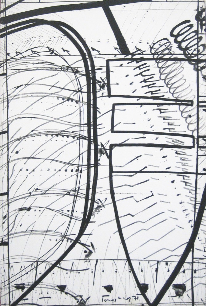 Sonderborg - o.T., 1971, Acryl-Lw, 129 × 80 cm