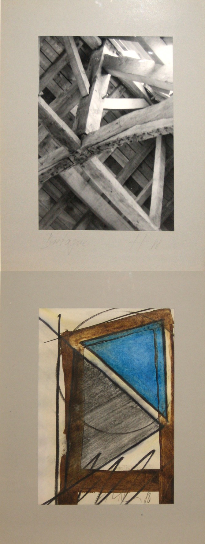 Edgar Hofschen - Bretagne, 1988, Buch mit 2 Fotos und 2 Gouachen, 34 x 25 cm, 5-20