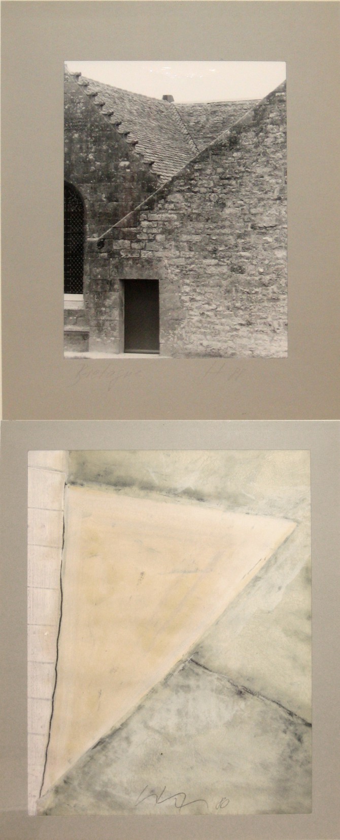 Edgar Hofschen - Bretagne, 1988, Buch mit 2 Fotos und 2 Gouachen, 34 x 25 cm, 6-20