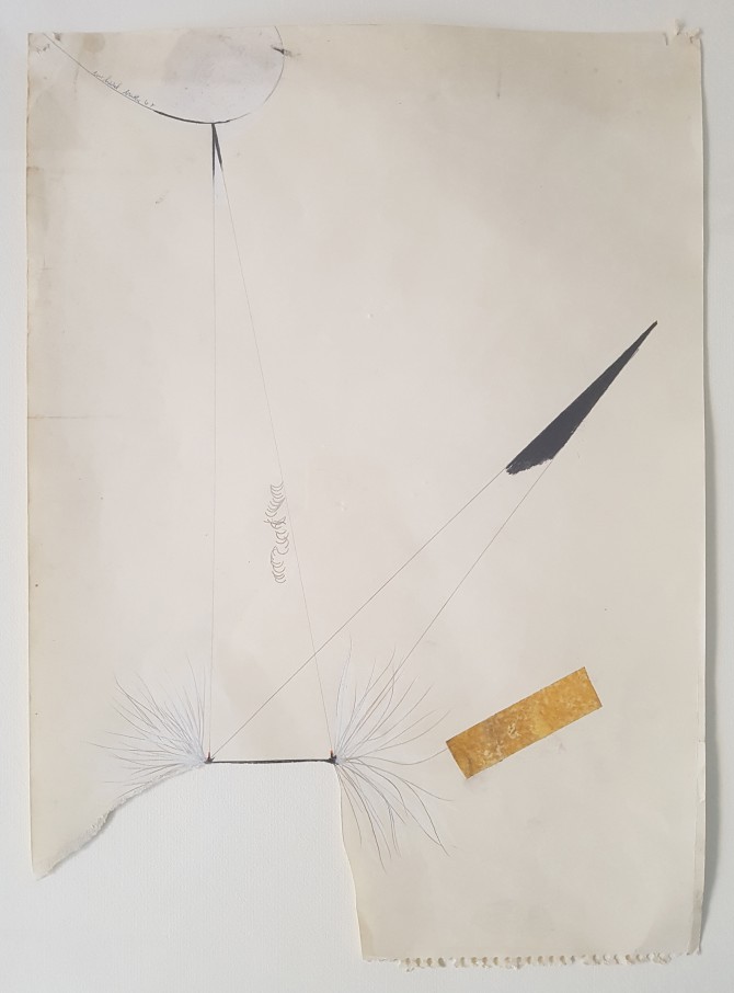 Michael Buthe - o.T., 1967, Mischtechnik-Collage-Papier, 42 x 29 cm (2)